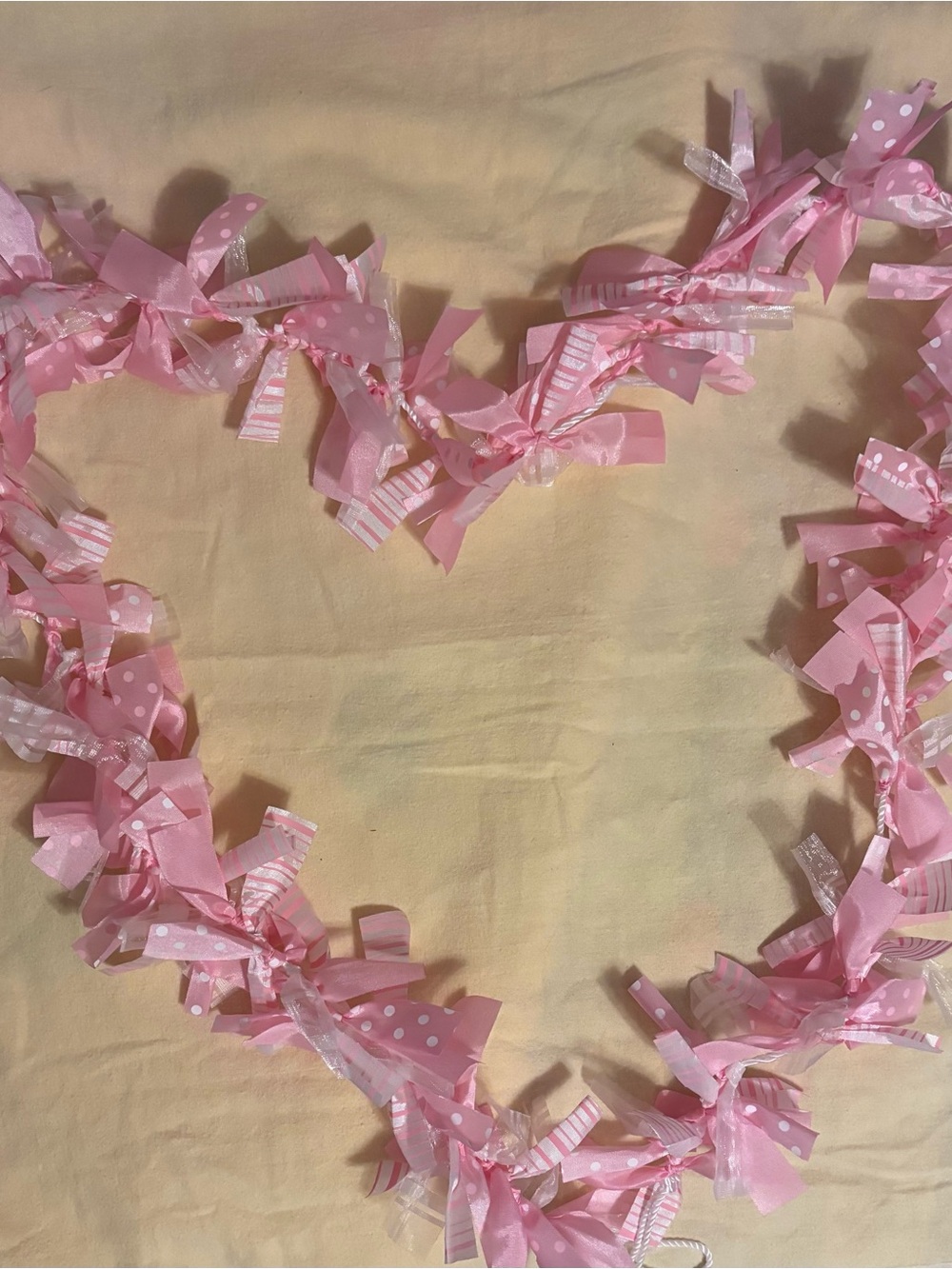 2  Pink Ribbon 🎀 Garlands for Girls Room/Party Decorations